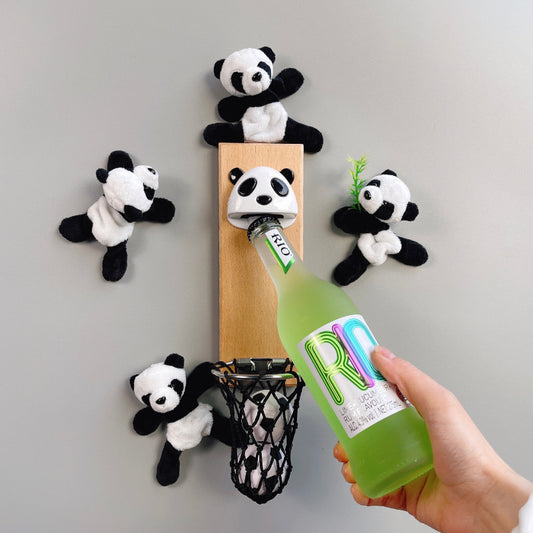 Cute Panda Three-dimensional Beer Bottle Opener Refridgerator Magnets
