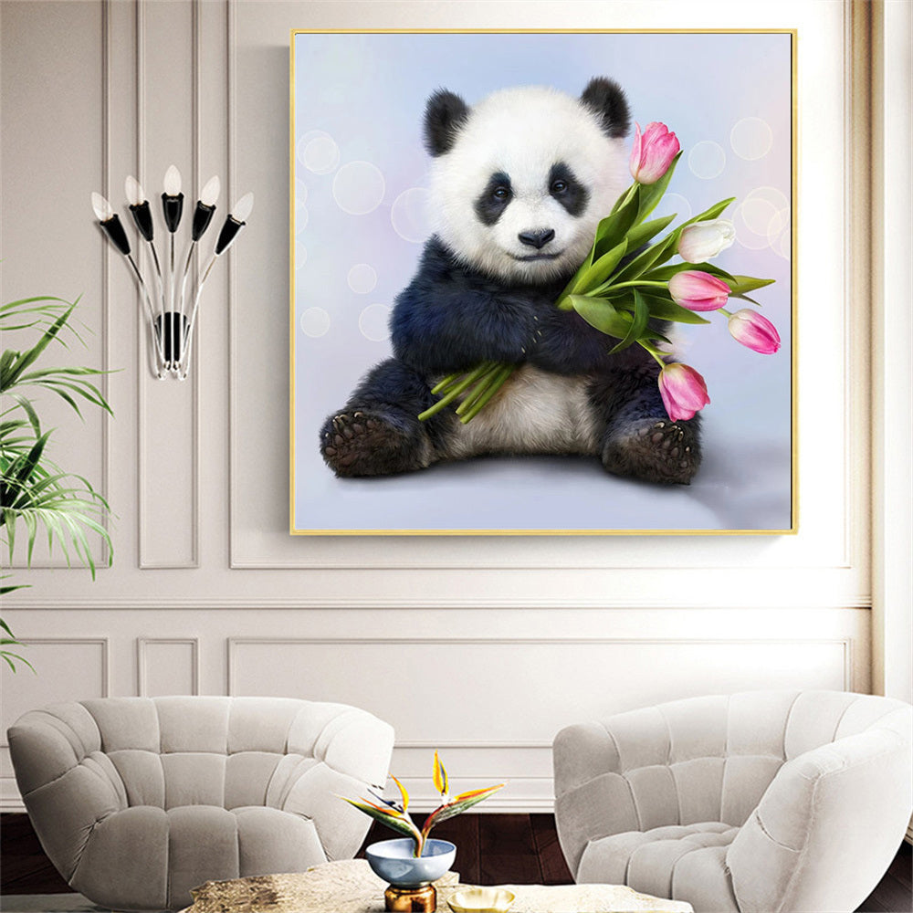 Diamond Painting Panda Full Square Round Home Decoration