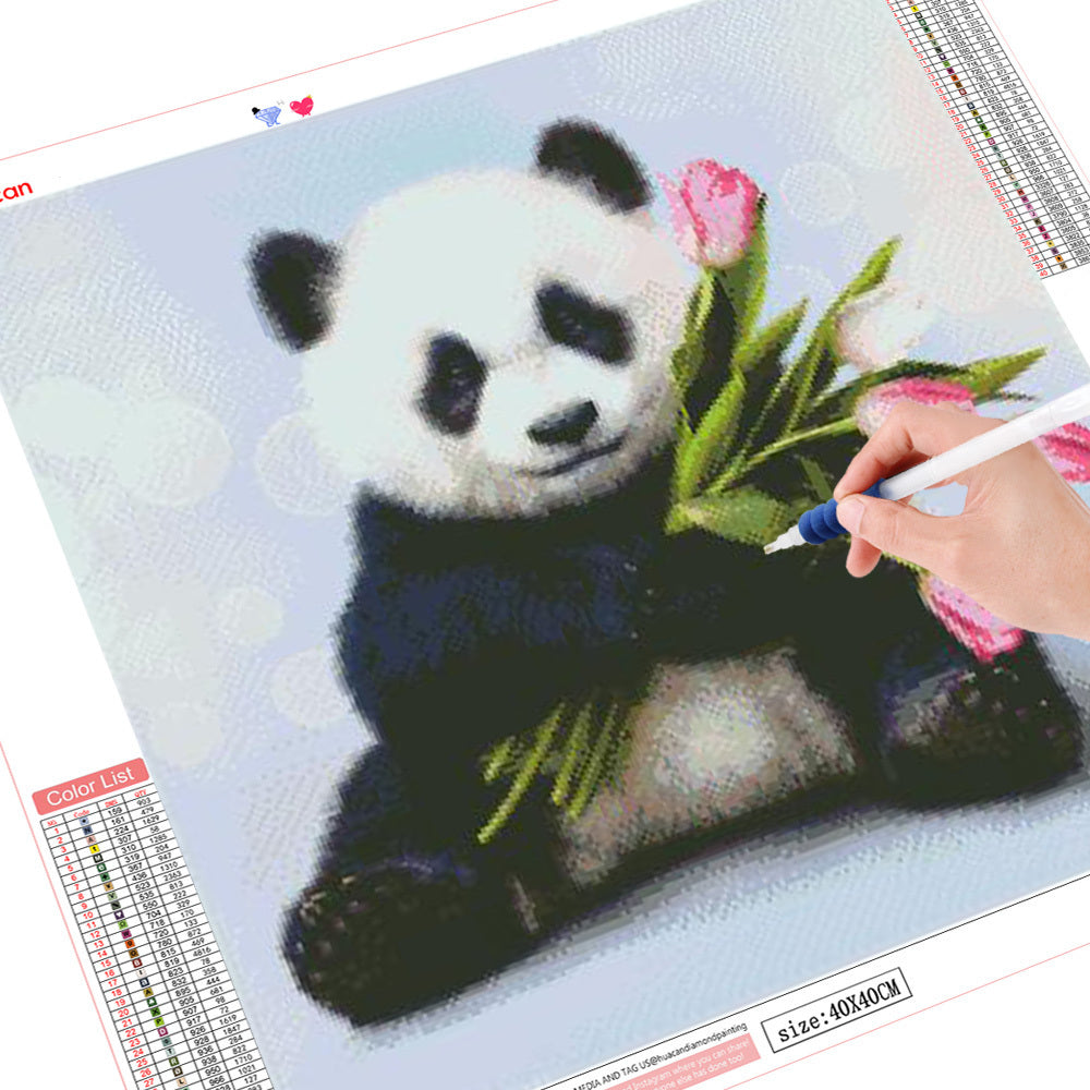 Diamond Painting Panda Full Square Round Home Decoration