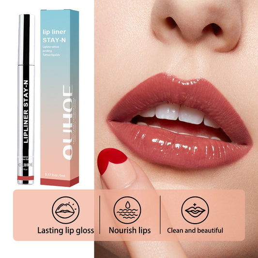 Lip Liner Pen Dark Brown Waterproof Long Lasting Plump Soft Lip Gloss Makeup Cosmetics - Zhao Panda0